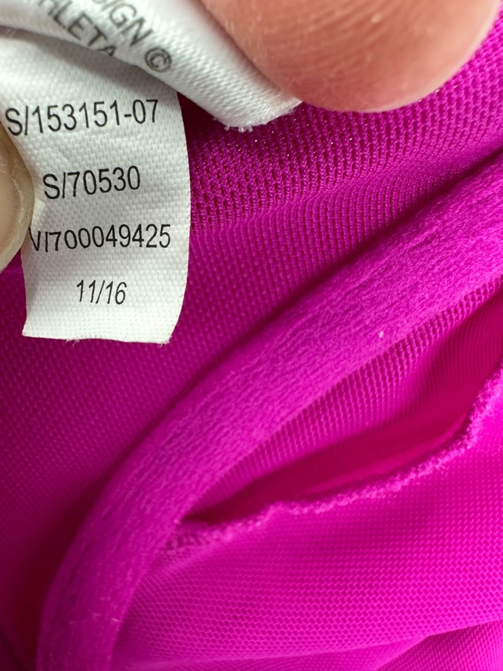 Athleta 40B/C Smocked PINK Bikini Top 153151 Solid Swim - Picture 9 of 10